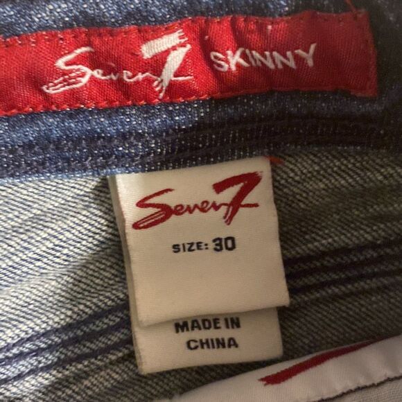 Seven7 Jeans Skinny Denim Jeans sz 30 - Picture 4 of 7